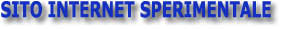 SITO INTERNET SPERIMENTALE